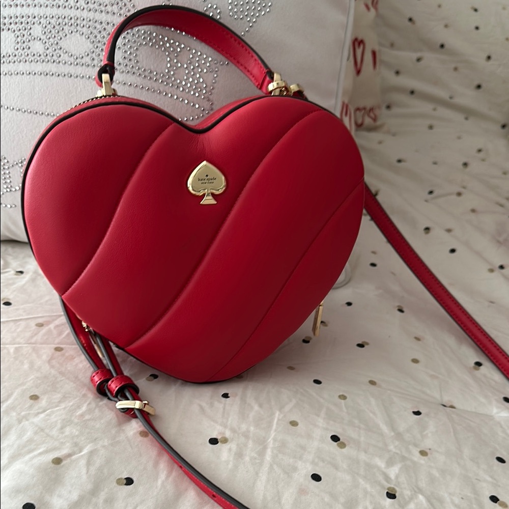 Kate Spade Red Heart-Shaped Crossbody Bag